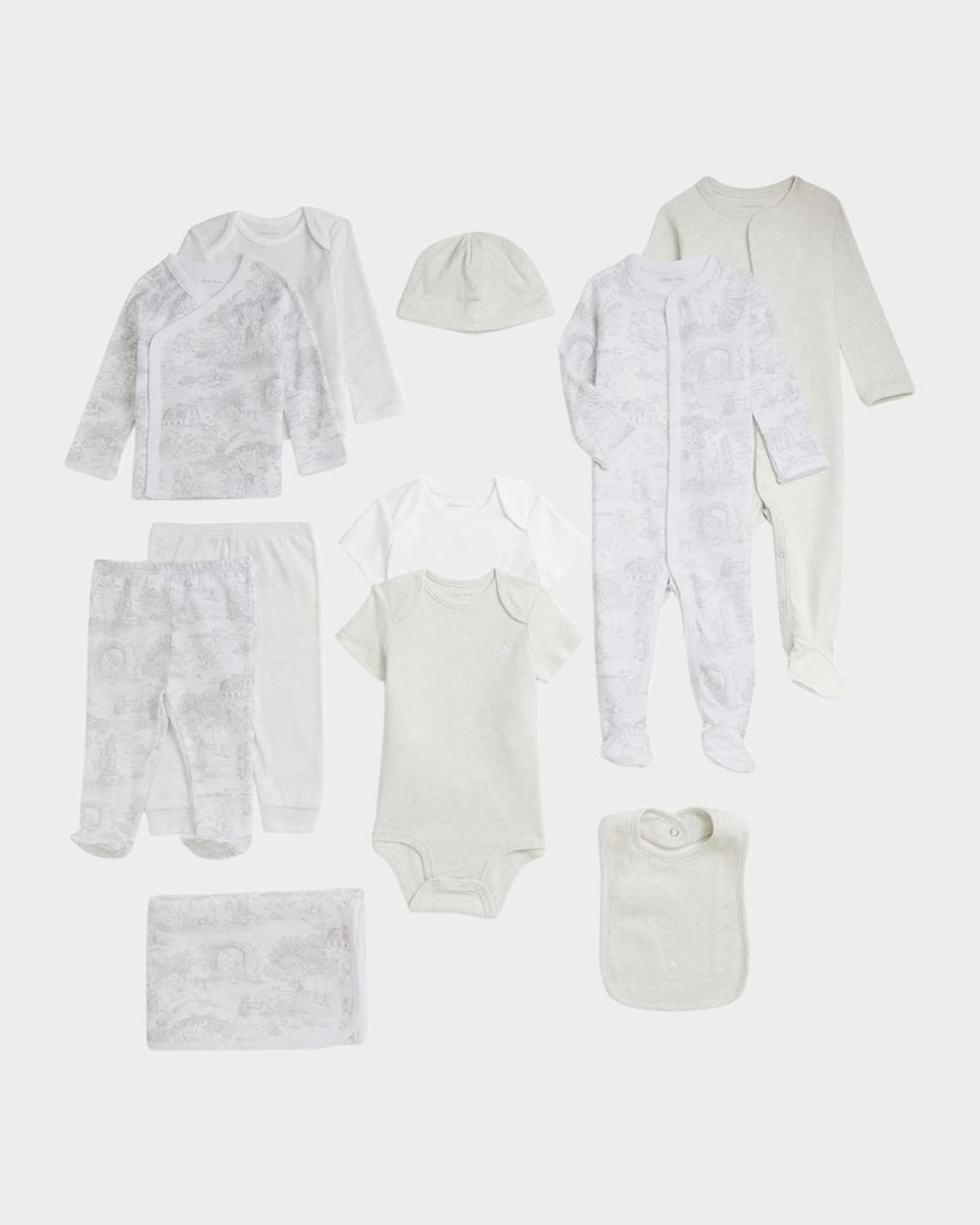 Boy's 11-Piece Interlock Cotton Gift Set, Size Newborn-